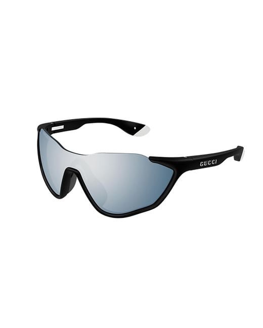Gucci Blue Eyewear Mask-Shaped Sunglasses