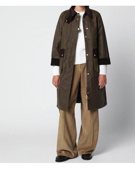 Barbour Multicolor Contrastcollar Waxed Trench Coat