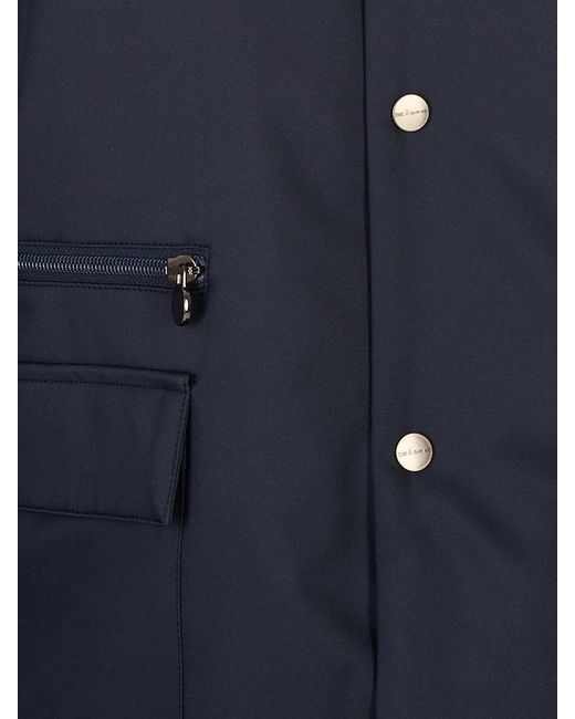 Kiton Blue Stand-Up Collar Casual Jacket for men