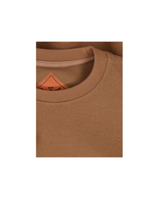 MCM Brown Logo Patch Crewneck Sweatshirt