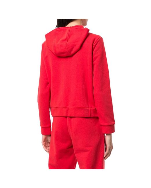 Emporio Armani Red Logo Hooded Casual Coat
