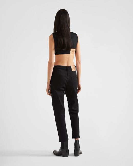Prada Blue Stretch Denim Five-Pocket Jeans