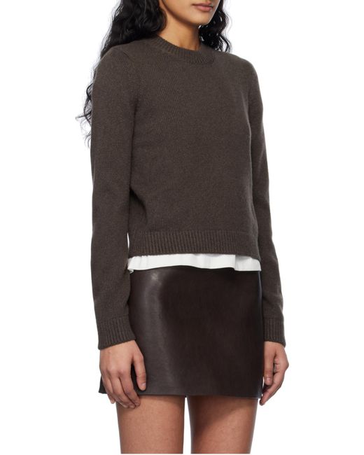 Khaite Brown Crewneck Knitted Pullover