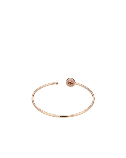 Gucci White Interlocking 18K Bangle Bracelet