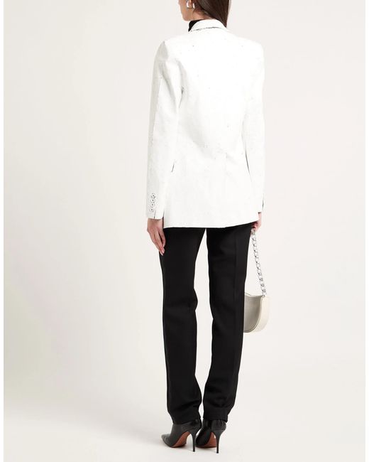 MM6 by Maison Margiela White Single-Breasted Suit Jacket