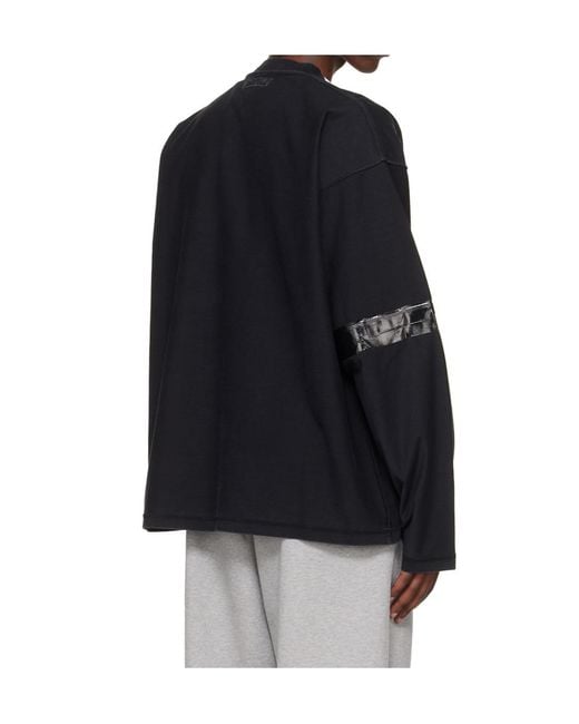 Vetements Black Crew Neck Long-Sleeved T-Shirt