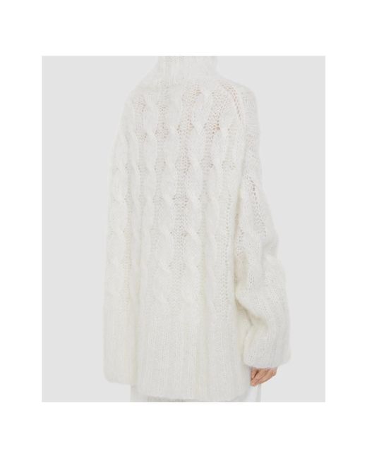 Joseph White Oversized V-Neck Sweater