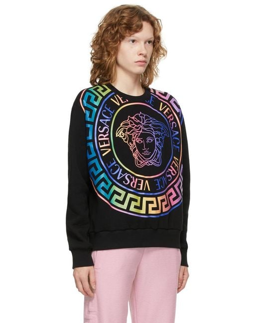 Versace Blue Medusa-Motif Sweatshirt