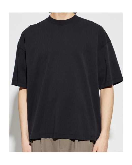 DARKPARK Black Crew Neck Short-Sleeved T-Shirt for men