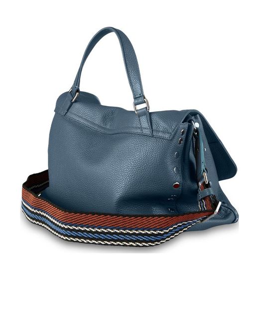 Zanellato Blue Logo Shoulder Bag