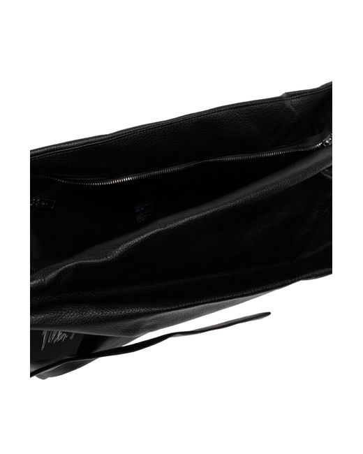 Yohji Yamamoto Black Puff Leather Shoulder Bag for men