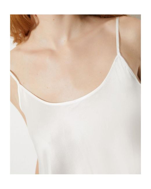 MAX&Co. White Silk-Satin Top