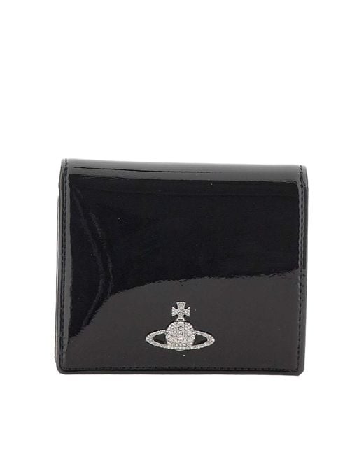 Vivienne Westwood Black Orb-Logo Wallet