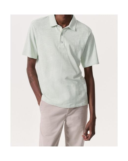 Rag & Bone White Short-Sleeved Polo Shirt for men