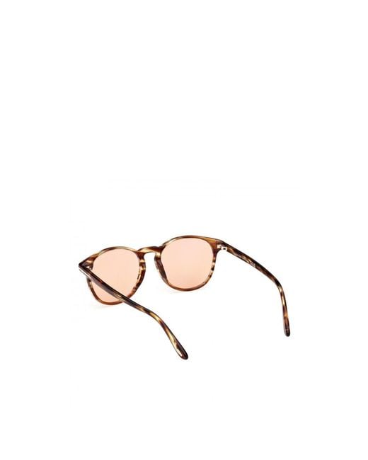 Tom Ford Natural Eyewear Lewis Round Frame Sunglasses for men