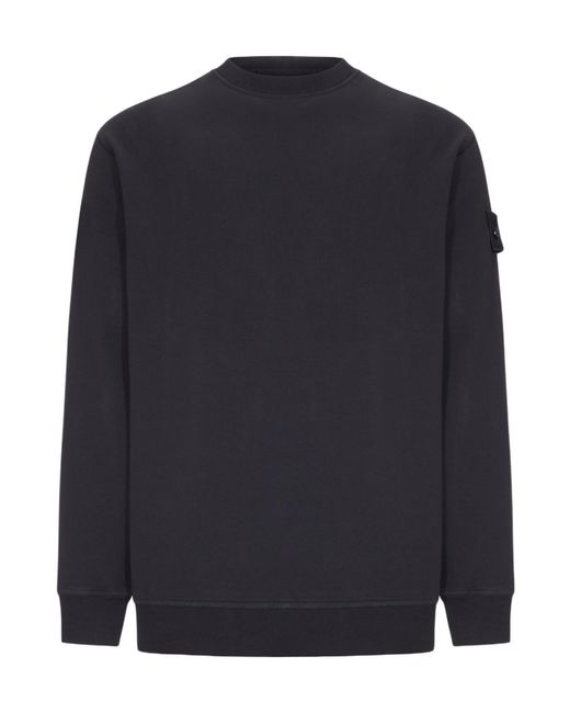 Stone Island Blue Crew Neck Sweatshirt for men