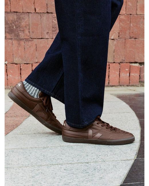 Veja Brown Panenka Signature Quilted Sneakers for men