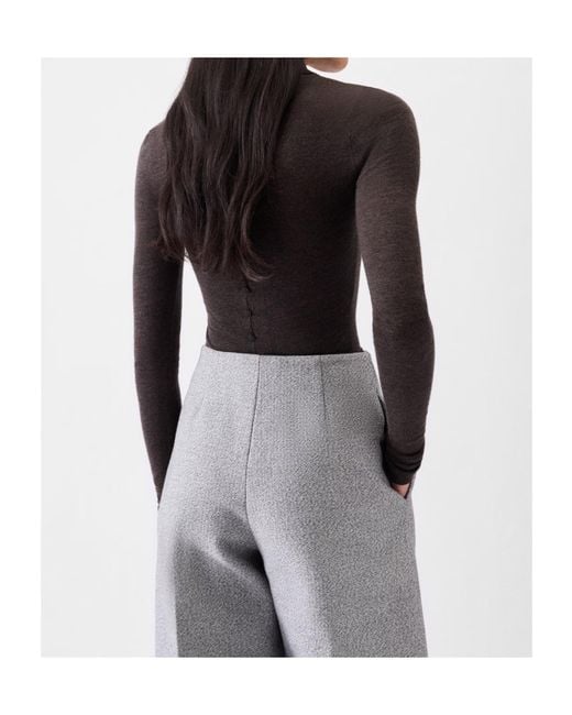 Jacquemus Black Long Sleeved Knitted Polo Shirt