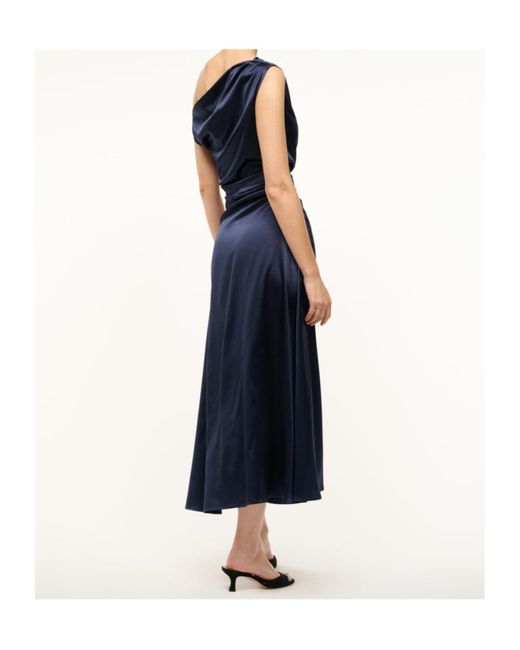 Staud Blue Phare Silk Dress
