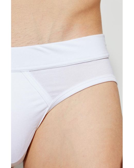 DSquared² White Logo Briefs for men