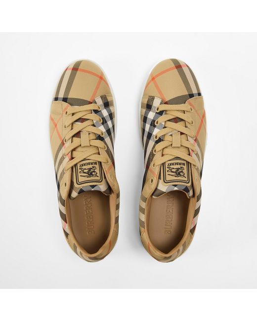 Burberry Natural Plaid Casual Shoes for men