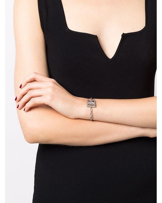 Dolce & Gabbana Metallic Logo Chain-Link Bracelet
