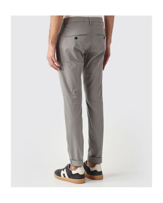 Dondup Gray Slim Chino Pants for men