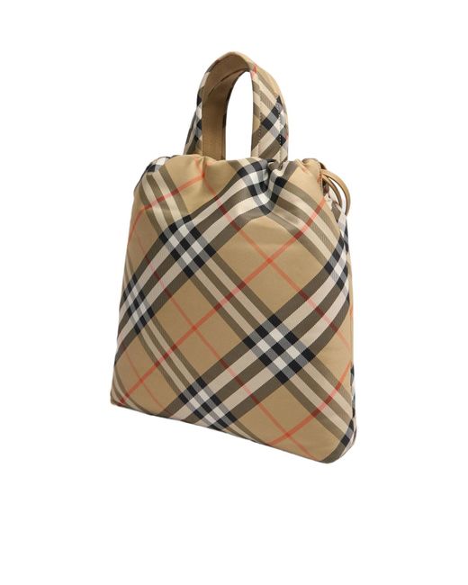 Burberry Metallic Check Print Bag