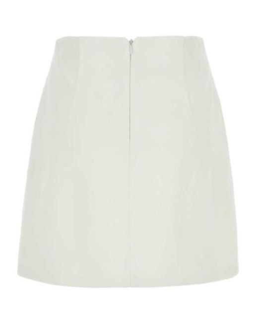 Ermanno Scervino White High-Waisted Mini Skirt