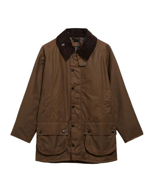 Barbour Brown Cotton Wax-Coated Jacket for men