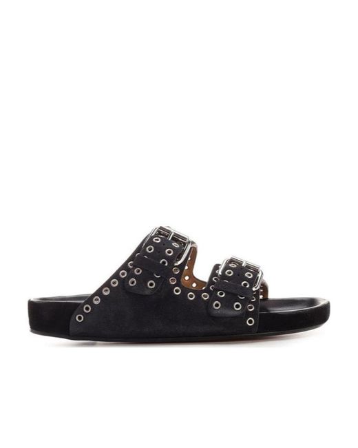 Isabel Marant Black Lennyo Flat Sandals
