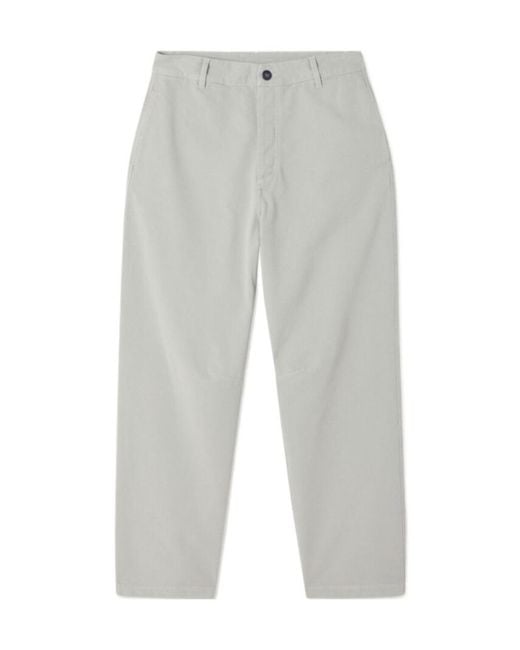 American Vintage Gray Relaxed Cotton Pants for men