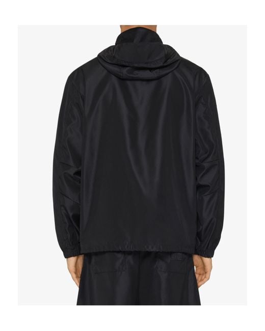 Givenchy Black 4G Emblem Zip-Up Windbreaker for men