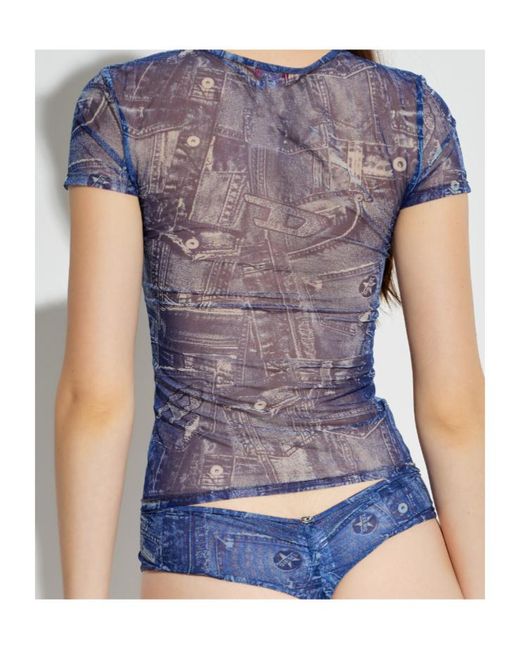 DIESEL Blue Kasia-Dnm Short Sleeve Top