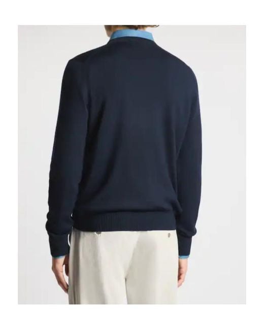 Fay Blue Round-Neck Jumper for men