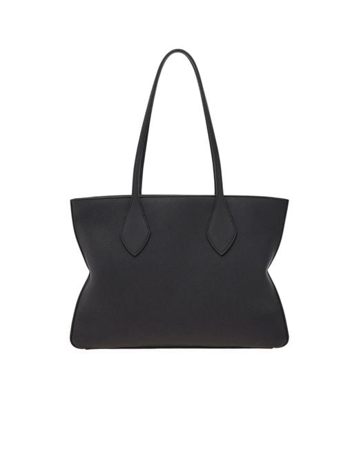 Ferragamo Black Ferragamo Logo Stamp Tote Bag