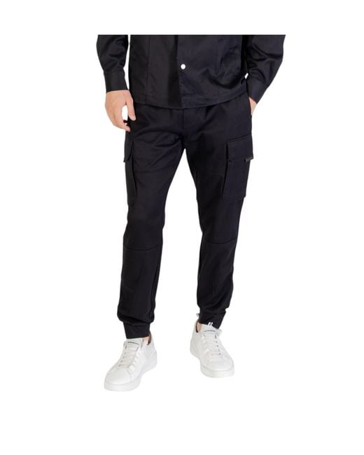 Antony Morato Black Regular Fit 'Elton' Cargo Style Trousers for men