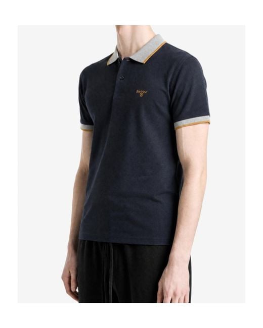 Barbour Blue Cornsay Short-Sleeved Polo Shirt for men