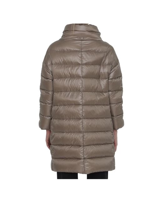 Herno Brown Matilde Zip-Up Padded Coat