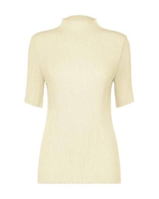 Issey Miyake Natural Pleated T-Shirt