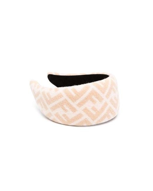 Fendi Metallic Ff Logo-Print Headband