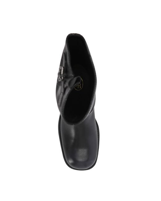 Ash Black Round-Head Boots