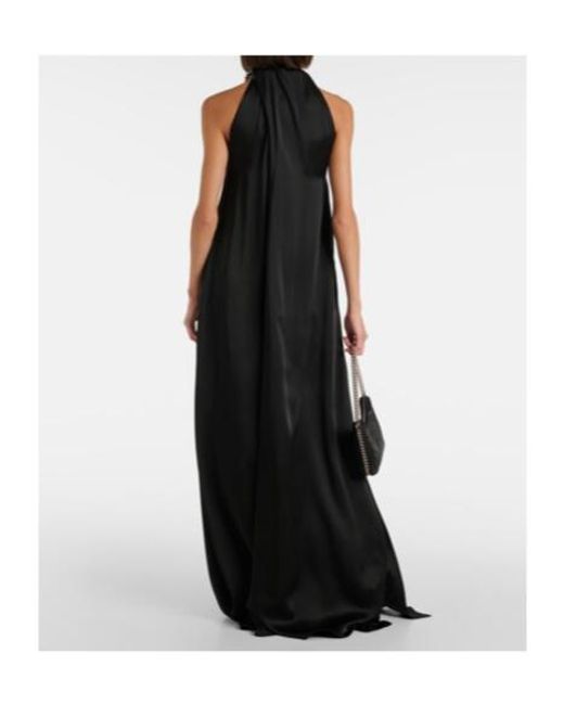 Stella McCartney Black Embroidered Halterneck Gown