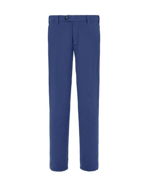 Canali Blue Marine Regular Fit Chino Pants for men