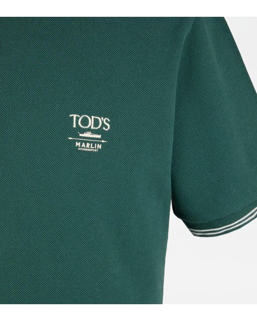 Tod's Green Short-Sleeved Polo Shirt for men