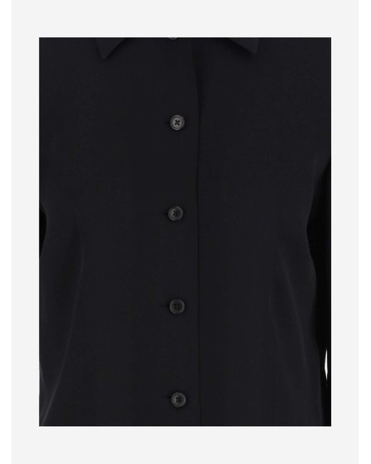 The Row Black Long-Sleeved Shirt