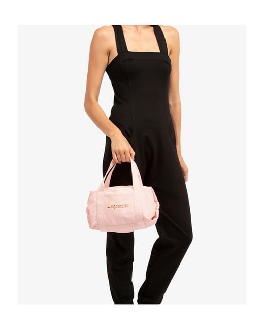 Repetto Pink Cotton Duffle Bag Small