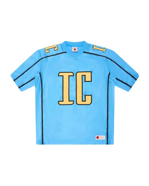 ICECREAM Blue Ic V-Neck Soccer Jersey for men