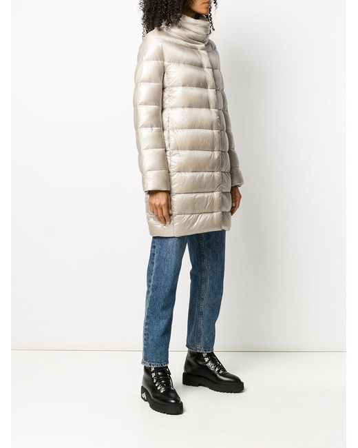 Herno White Padded High-Neck Coat for men