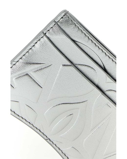 McQueen White Logo Embossed Cardholder